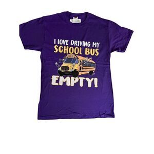 Brand New I Love Driving My School‎ Bus Empty Women Tshirt Size Medium